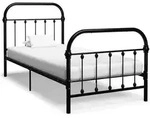 Bettgestell Schwarz Metall 90&times;200 Cm Vidaxl