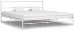 Bettgestell Wei&szlig; Metall 200&times;200 Cm Vidaxl
