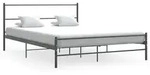 Bettgestell Ohne Matratze Grau Metall 140&times;200 Cm Vidaxl