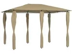 Vidaxl - Pavillon Mit Pfostenabdeckungen 3x4x2,6 M Taupe 160 G/m2