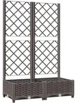 Pflanzk&uuml;bel Mit Rankgitter Braun 80x40x121,5 Cm Pp Vidaxl