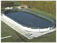 Abdeckplane Winter für ovale Swimming Pool Stahlwandbecken grün 550 x 360 cm -