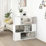 B&uuml;cherregal Raumteiler Wei&szlig; 100x24x94 Cm Vidaxl