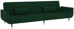 Schlafsofa 2-sitzer Mit 2 Kissen Dunkelgr&uuml;n Samt Vidaxl