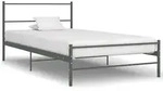 Bettgestell Grau Metall 90&times;200 Cm Vidaxl