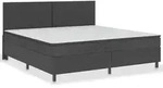 Boxspring-bettgestell Grau Stoff 200x200 Cm Vidaxl