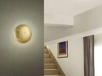 Led Wandleuchte Chiros Aus Metall, Indirekte Beleuchtung In Blattgold, &Oslash; 22cm
