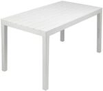 Gartentisch - Wei&szlig; 138x80x72h Cm