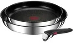 Set Bestehend Aus 2 22/26 Cm Edelstahl-bratpfannen + Griff Tefal L9739002
