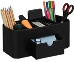 Stiftehalter, Schreibtischorganizer In Lederoptik, 7 F&auml;cher, Edler Organizer, Hxbxt