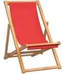 Strandstuhl Klappbar Massivholz Teak Rot Vidaxl