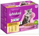 Whiskas Mulitpack Junior Gefl&uuml;gelauswahl In Gelee Katzenfutter 12 X 85 G