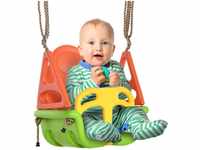 3-in-1 Babyschaukel, Sicherheitsgurt, längenverstellbare Seile, für In- und
