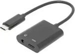 Digitus Audio Adapterkabel [1x Usb-c&reg; Stecker - 2x Usb-c&reg; Buchse, Klinkenbuchse 3.5