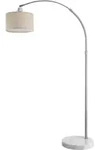 Bogenlampe Stoffschirm Marmorfu&szlig; 150-175 Cm H&ouml;henverstellbar E27 Wohnzimmer