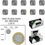 Silberoxid-knopfbatterie 321/sr616sw (box 10 Batterien)