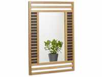 Bambus Spiegel, Badspiegel mit dekorativem Holzrahmen, Hochformat Wandspiegel...
