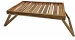 Spetebo - Akazien Betttablett Mit Klappbaren F&uuml;&szlig;en - 49 X 33 Cm - Holz Servier