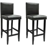 Barhocker 2 Stk. Schwarz Kunstleder Vidaxl