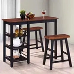 Bar Set 3 St&uuml;ck Mdf Schwarz - Vidaxl