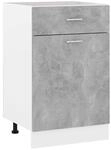 Vidaxl Drawer Bottom Cabinet "lyon" Concrete Grey 50x46x81.5 Cm