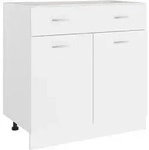 Schubunterschrank Lyon Wei&szlig; 80x46x81,5 Cm Holzwerkstoff Vidaxl