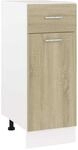 Schubunterschrank Lyon Sonoma-eiche 30x46x81,5 Cm Holzwerkstoff Vidaxl