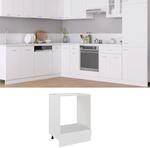 Herdumbauschrank Lyon Wei&szlig; 60x46x81,5 Cm Holzwerkstoff Vidaxl