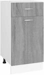 Unterschrank Mit Schublade Lyon Grau Sonoma 40x46x81,5 Cm Vidaxl