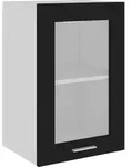 H&auml;ngeglasschrank Lyon Schwarz 40x31x60 Cm Holzwerkstoff Vidaxl
