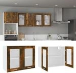 H&auml;ngeschrank Lyon Glas R&auml;uchereiche 80x31x60 Cm Holzwerkstoff Vidaxl