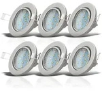 B.k.licht - Einbauspot 10er Set 68mm Lochma&szlig; - Gu10, 3w, 250lm, Led, Warmwei&szlig;,