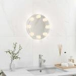 Vidaxl Wandspiegel Ohne Rahmen Mit Led-beleuchtung Rund Glas