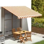 Markisenbespannung Gelb Und Orange 4x3 M Vidaxl