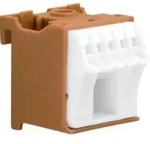 Kn06p Klemmblock Braun, Wei&szlig; 6polig 63 A 230 V - Hager