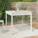 Gartentisch Wei&szlig; 82,5x82,5x76 Cm Massivholz Kiefer - Vidaxl