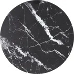 Tischplatte Schwarz &Oslash;80x1 Cm Hartglas In Marmoroptik Vidaxl