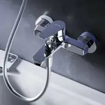 Am.pm - Badewannenarmatur Wannenarmatur Chrom Einhebelmischer Wandmontage Bad Messing