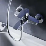 Am.pm - Badewannenarmatur Wannenarmatur Chrom Einhebelmischer Wandmontage Bad Messing