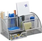 Schreibtischorganizer 6 Ablagen, Kompakter B&uuml;roorganizer, Metall, Schublade,