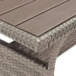 Gartentisch Grau 120x70x66 Cm Poly Rattan - Vidaxl