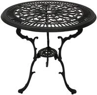Degamo - Tisch Lugano 70cm Rund, Aluguss Grau Antik