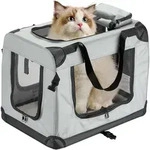 Faltbare Transportbox F&uuml;r Hunde, Katzen M (60x42x44cm), Robust, Leicht, Sicher,