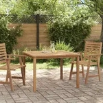 Garten-esstisch 110x110x77 Cm Massivholz Teak Vidaxl