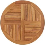 Tischplatte Massivholz Teak Rund 2,5 Cm 80 Cm - Vidaxl