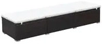 Sonnenliege Mit Auflage Poly Rattan Braun - Vidaxl
