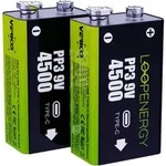 Li-ion-akku Loopenergy 9 V-blockakku, 500mah, 2 St&uuml;ck - Verico