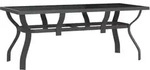 Gartentisch Grau Und Schwarz 180x80x70 Cm Stahl Und Glas - Vidaxl