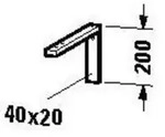 Duravit - Konsolentr&auml;ger-winkel, 40x425mm, Montierbar Unter