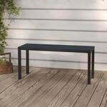 Gartenbank 110 Cm Stahl Und Wpc Schwarz Vidaxl